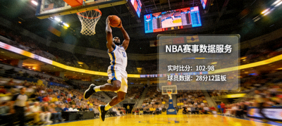篮球比赛扣篮瞬间，NBA赛事数据服务